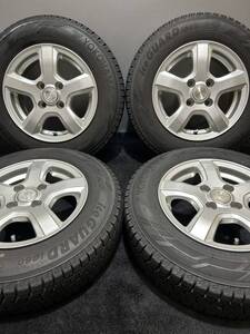 155/80R13 YOKOHAMA/ice GUARD iG60 18年製 GRASS HN 13インチ 5J ＋35 100 4H スタッドレス バリ山 4本 パッソ