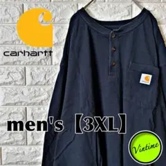 V109【Carhartt】ヘンリーネック ロングスリーブ【メンズ3XL】