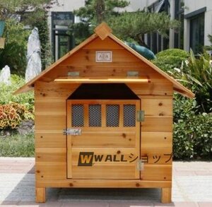 ★珍品 至極の木工!犬小屋 ペットハウス ドッグハウス 犬舎 三角屋根 脚付き 小型犬 中型犬 通気性 組み立て 夏は涼しく冬は暖かい