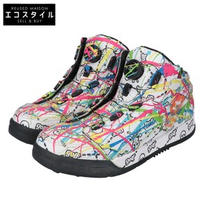 MARK＆LONA マークアンドロナ x gravis グラビス 15901 TARMAC ABSTRACT MID ペイント ゴルフ シューズ US8 ホワイト/マルチカラー