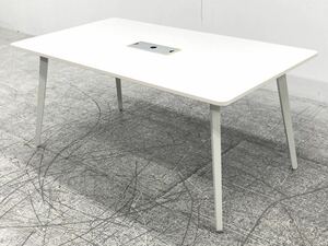 ウチダ/UCHIDA LEMNA/レムナ　ミーティングテーブル　ホワイト　白　ワークテーブル　打ち合わせ　多目的テーブル　オフィス　机　白