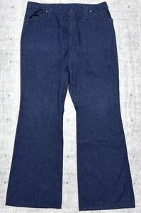 70s USA製 極美品 Wrangler フレア ブーツカット デニム　　ジーンズ ラングラー スコービル半円ジッパー ミントコンディション 玉9456