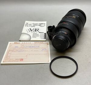 ⑨ レンズ 美品 中古 動作確認済み 説明書 保証書付 ニコン Nikon ED Ai AF VR 80-400mm F/4.5-5.6D MARUMI 77mm フィルター