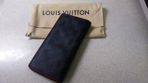 美品 ルイヴィトン LOUIS VUITTON ポルトフォイユ ブラザ ダミエグラフィット ボルドー 二つ折り 長財布 パリ シルバー金具 N63254バッグ