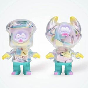 パンデッド ショックン & ワッサン パステルシューレース HUMAN ROBOT TOYS PANDEAD パン ソフビ sofvi スニーカーダンク スニダン