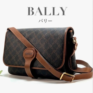 希少品 訳あり ヴィンテージ ビンテージ BALLY バリー ショルダーバッグ 斜めがけ クロスボディ Bロゴ ブラック ブラウン レディース