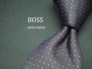 美品【HUGO BOSS ヒューゴ ボス】 C1785 ダークネイビー SILK ブランド ネクタイ 古着 良品