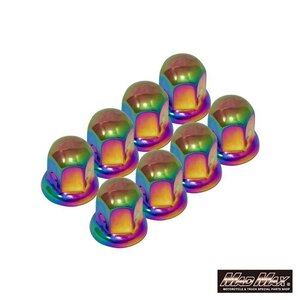 トラック用品 ISO33mm スチール製 ナットキャップ F/R兼用 高さ50mm チタン色 8個SET/17プロフィア 17スーパーグレート【送料800円】