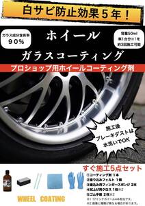 アルミホイール専用 白サビ防止 ガラスコーティング 効果5年持続 ブレーキダスト 粉じんレス 耐キズ