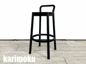 【展示品】2023年製■KNS / カリモク ニュースタンダード■CASTOR BARSTOOL with BACKREST / キャストール バースツール■ブラック■北欧