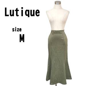 【M】Lutique ルティーク レディース チェックスカート 比較的薄手