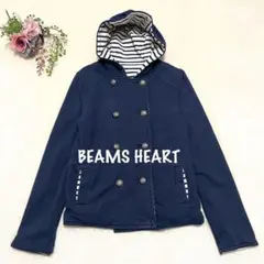 BEAMS HEART ジャケット　リバーシブル　白　紺　レディース　ビームス