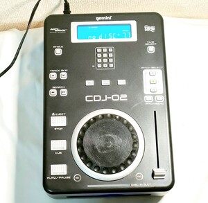 １円〜 GEMINI CDJ-02 DJ機器 機材 ターンテーブル 通電確認済み 音響器具 音楽 CDJ