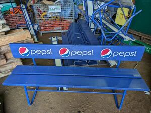 えy3210◆希少 ペプシ ベンチ PEPSI 長椅子 非売品 ブルー 中古