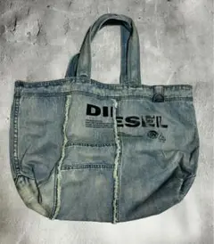 【ほぼ未使用】 DIESEL デニムトートバッグ ライトブルー