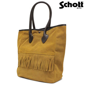 SCHOTT(ショット) 4312 SPLIT FRINGE TOTE BAG(フリンジトートバッグ) TOBACCO(L.BROWN) ライトブラウン