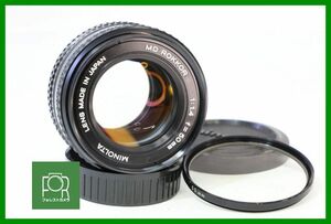 【同梱歓迎】【動作保証・点検済】良品■ミノルタ MINOLTA MD ROKKOR 50mm F1.4■AM746