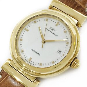 稼働品!!K18(750)ＹＧ無垢ケース!!ＩＷＣ/インターナショナルウォッチカンパニー 自動巻き ウォッチ 腕時計 Ref.3528-003※総重量約80g