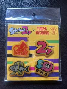 新品　ピンバッジ4個セット Splatoon2 ×TOWER RECORDS