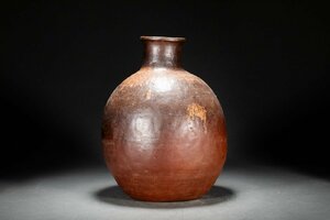 【善古堂】某有名オークション買入 時代物 備前 備前大壺43CM 花瓶 花入り 骨董品 古美術0508-19S01