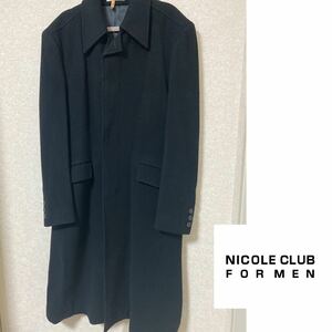 大幅値下げ中　コート　ニコルクラブ　NICOLE CLUB FOR MEN 　黒色　Lサイズ　ロングコート