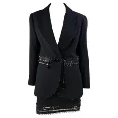 Christian Dior 1993FW Skirt Suit Black