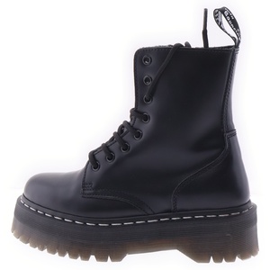 Dr.Martens ドクターマーチン JADON ジェイドン 8ホール サイドジップ レザー レースアップ ブーツ ブラック レディース AW006