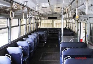 【鉄道写真】大阪市営トロリーバス200形255（保存車） 車内 [0001711]