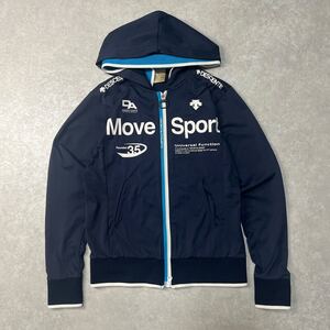 DESCENTE Move SPORT デサント ムーブスポーツ フルジップ ジャケット ジャージ フーディ ネイビー レディース Mサイズ