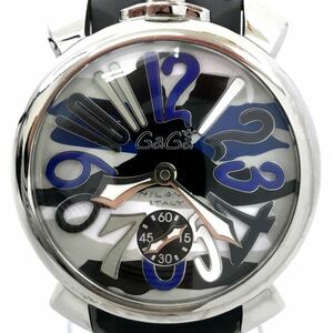 GaGaMILANO ガガミラノ MANUALE 48 マヌアーレ N.22528 腕時計 手巻き 機械式 アナログ 迷彩 カモフラ コレクション 箱付き 動作確認済み