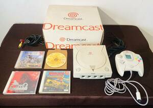 ☆SEGA Dreamcast 正常動作品 / ゲームソフト3点付属　ゴジラ / ガンダム外伝など / MILCD対応 外箱有 / セガ ドリームキャスト中古品☆