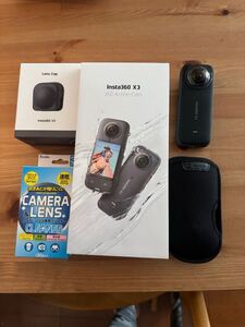 【美品】Insta360 X3 アクションカメラ 付属品 フィルム プロテクター付き