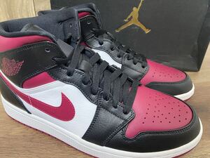 即決28.5cm NIKE AIR JORDAN 1 MID BLACK/RED/WHITE ナイキ エアジョーダン1 ミッド ブラック/レッド/ホワイト 554724-066 新品正規