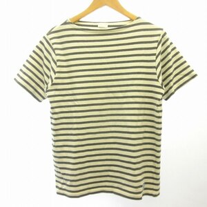 オーチバル ORCIVAL オーシバル バスクシャツ Tシャツ カットソー 半袖 ボーダー 白 グレー 3 約L ■GY31 レディース