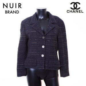 極美品 シャネル CHANEL Size:40 ジャケット ブラック WS6753