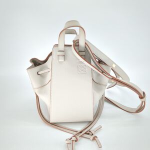 LOEWE ロエベ ハンモック ドローストリングバッグミニ 2WAYバッグ ライトゴースト A538V07X10 ◆3105/高林店 T