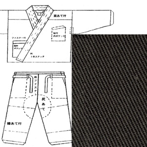 作務衣 さむえ 特製 本格　修行僧仕様　堅牢染　綿綾織「鶯茶　うぐいすちゃ」　M寸