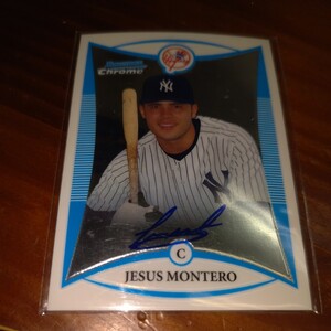 2008 bowmanchrome jesus montero autograph