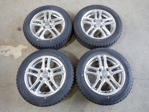 YS14612【送料無料155/65R14】タント スペーシア N-BOX サクラなどに 中古スタッドレス ■14×4.5J 100/4H ET45■1円スタート