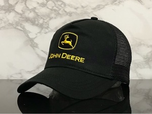 【未使用品】757ZD クール★JOHN DEERE ジョン・ディア キャップ 帽子CAP ファンにも嬉しいクールなブラックにイエローロゴ《FREEサイズ》