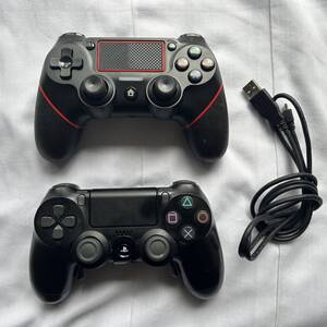 ６　PS４　純正　互換品　DUALSHOCK　コントローラー　２set　通電確認済