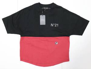 定価15000 新品 本物 N°21 × FILA ヌメロヴェントゥーノ フィラ Tシャツ 4-C100 S 1063