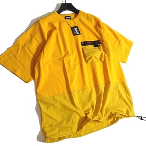 Schott N.Y.C. ショット 新品 DRAW HEM POCKET T-SHIRTS ナイロン切替 ドローヘム ポケット付 半袖 Tシャツ 3103116 64 S ▲011▼kkf460us