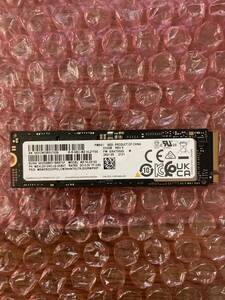 使用時間190時間 SAMSUNG SSD 512GB　NVMe　M.2 2280 PM9A1 SED PCIe4.0x4 Gen4 MZ-VL25120 MZVL2512HCJQ-00B07 512.1 GB