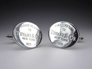 ティファニー ”Please returin to Tiffany ＆ Co. New York”アイコニック　カフス　カフリンクス