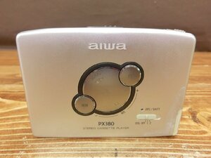 【N-6204】レトロ aiwa アイワ ポータブルカセットプレーヤー HS-PX380 ジャンク扱い 東京引取可【千円市場】