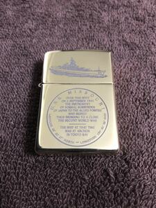 ZIPPO ジッポ ジッポー オイルライター　NAVY ZIPPO 米海軍 戦艦ミズーリ Missouri 未使用品　希少品　金色　ゴールド　2016年製