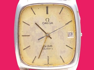 ■♪価格高騰! 資産価値！ ジャンク メンズ ビンテージ 高級超レア！ OMEGA オメガ Deville デビル デートクオーツ