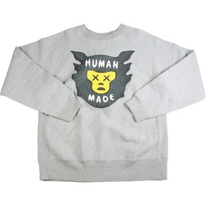 HUMAN MADE ヒューマンメイド ×KAWS 21AW SWEATSHIRT #1 Grey クルーネックスウェット 灰 Size 【L】 【中古品-良い】 20784534