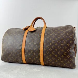 1円〜★LOUIS VUITTON ルイヴィトン キーポル バンドリエール 60 モノグラム M41412 ボストンバッグ レザー トラベルバッグ ブラウン 5